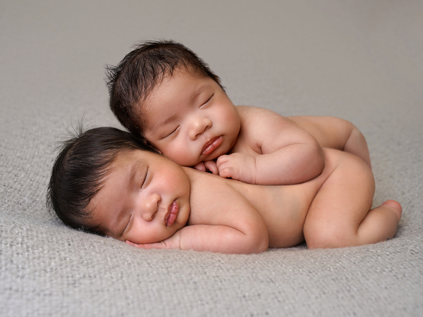 Newborn twins photoshoot